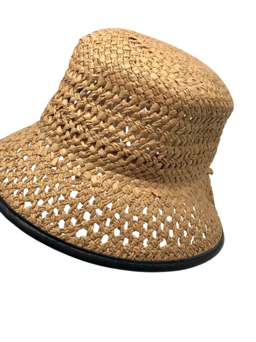 On 34th Medium Brown & Black Crochet Bucket Hat